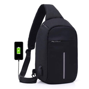 Anti-theft Sling Shoulder Bag with External USB Charge
