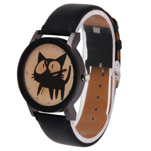 Cat Leather Watch