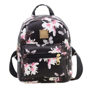 Floral Leather Backpack