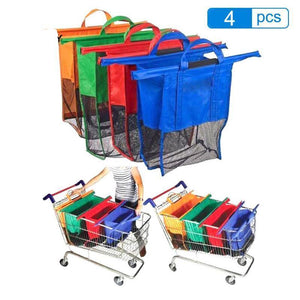 4 Piece Reusable Trolley Bags