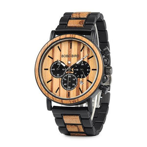 Bambu Quartz Wooden Chronograph Watch