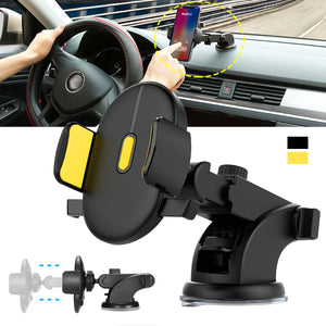 Automatically Locking Windshield Car Phone Holder