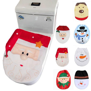 Santa Claus Toilet Lid Cover Christmas Decoration
