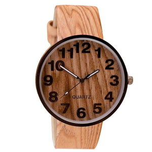 Wood Grain Leather Watch